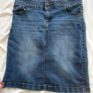 Knee Length Denim Skirt